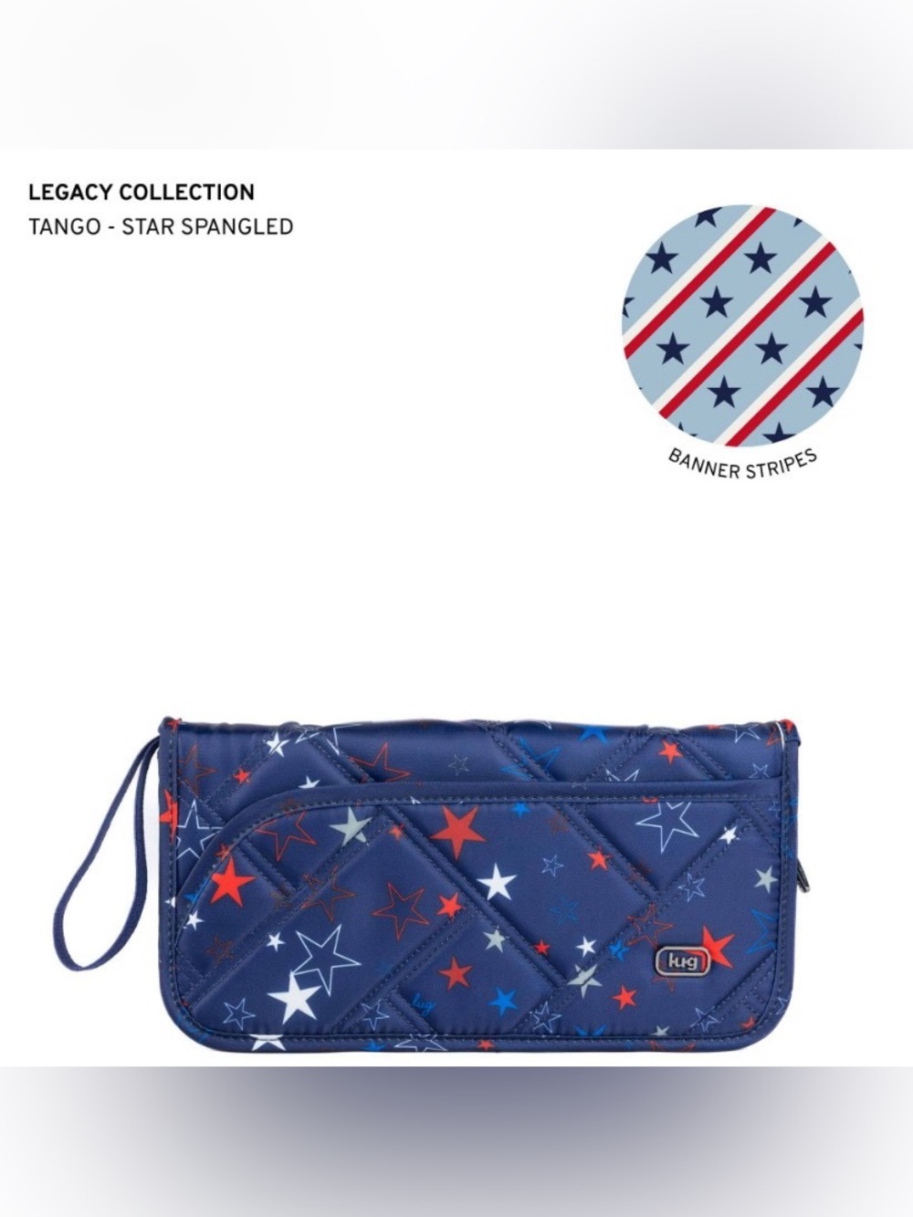 Lug Legacy Collection Tango Travel RFID Wallet Star Spangled Red, White and Blue